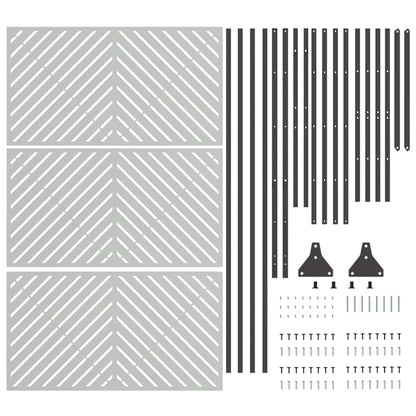 Sichtschutz 100 x 50 x 180 cm Verzinkter Stahl Silber