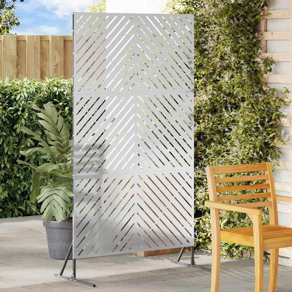 Sichtschutz 100 x 50 x 180 cm Verzinkter Stahl Silber