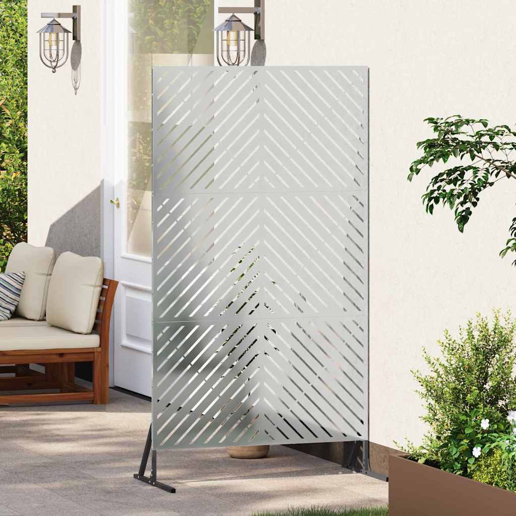 Sichtschutz 100 x 50 x 180 cm Verzinkter Stahl Silber