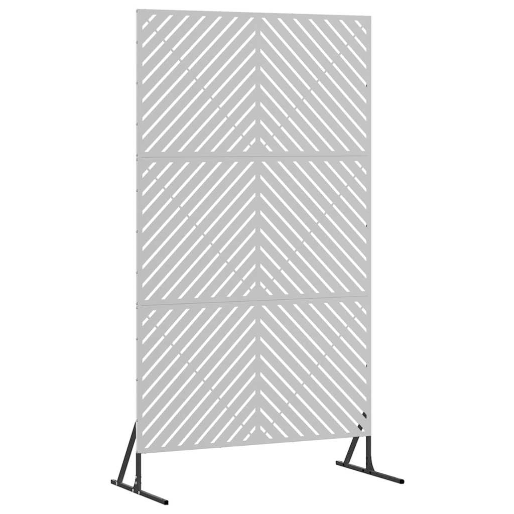 Sichtschutz 100 x 50 x 180 cm Verzinkter Stahl Silber