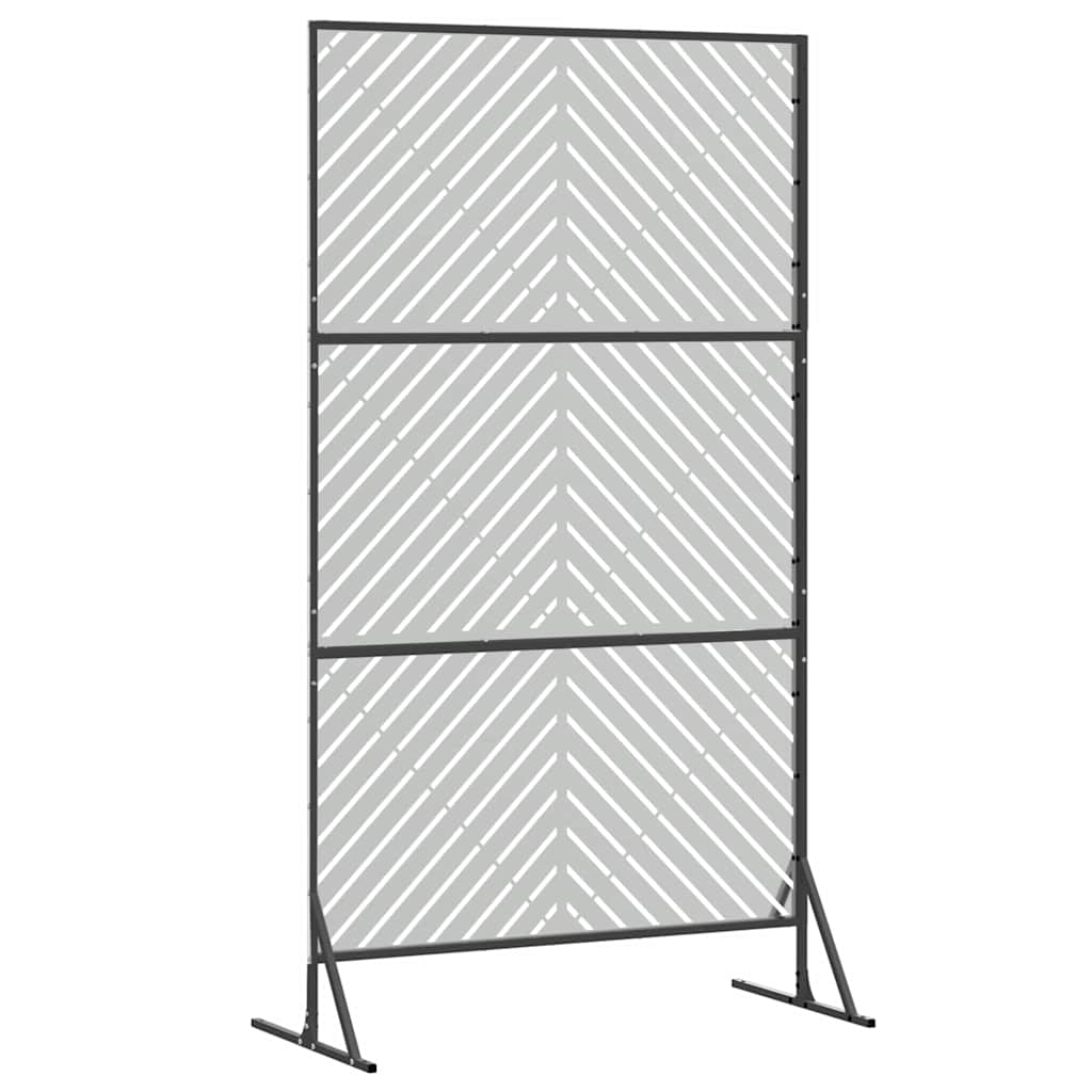 Sichtschutz 100 x 50 x 180 cm Verzinkter Stahl Silber