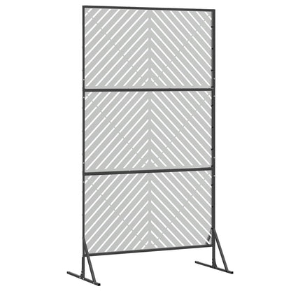 Sichtschutz 100 x 50 x 180 cm Verzinkter Stahl Silber