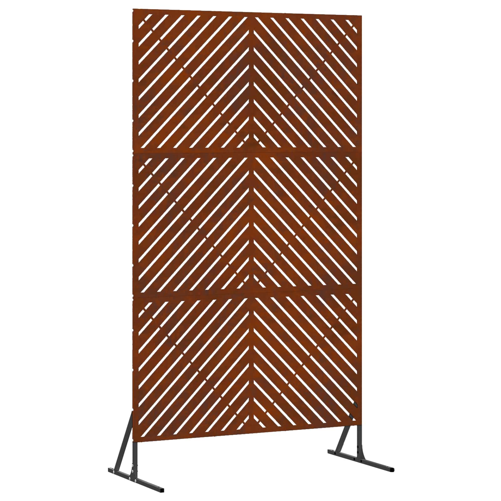 Sichtschutz 100 x 50 x 180 cm Wetterfeststahl Rostoptik