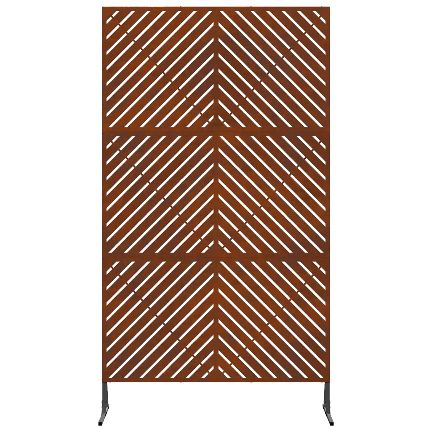 Sichtschutz 100 x 50 x 180 cm Wetterfeststahl Rostoptik