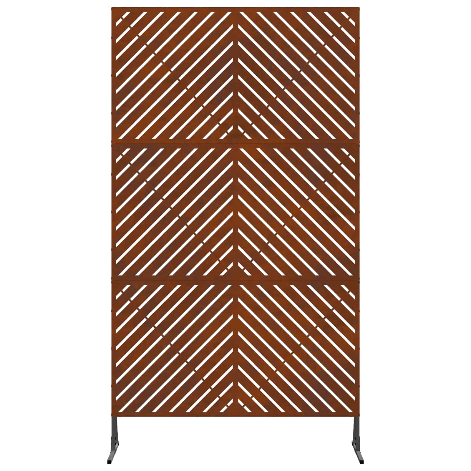 Sichtschutz 100 x 50 x 180 cm Wetterfeststahl Rostoptik