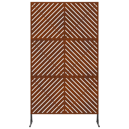 Sichtschutz 100 x 50 x 180 cm Wetterfeststahl Rostoptik