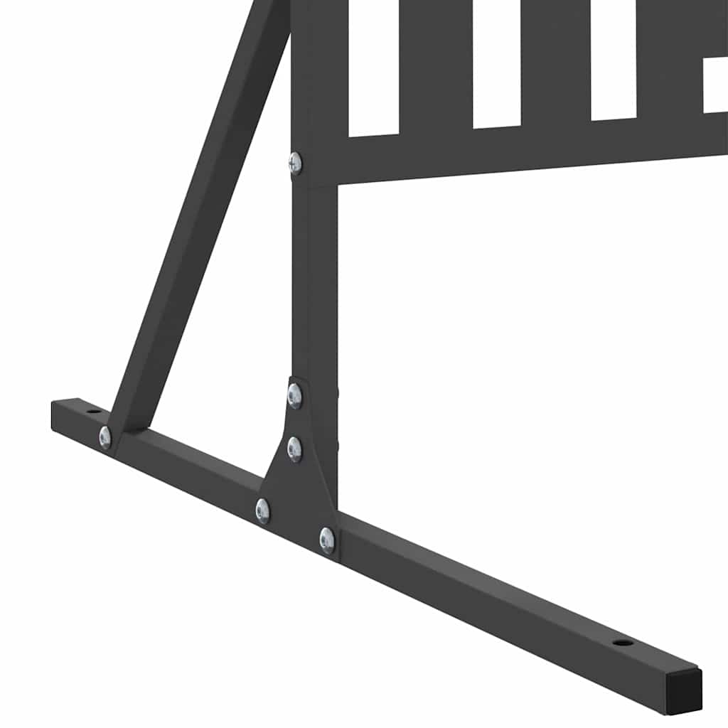 Sichtschutz 100 x 50 x 180 cm Stahl Schwarz