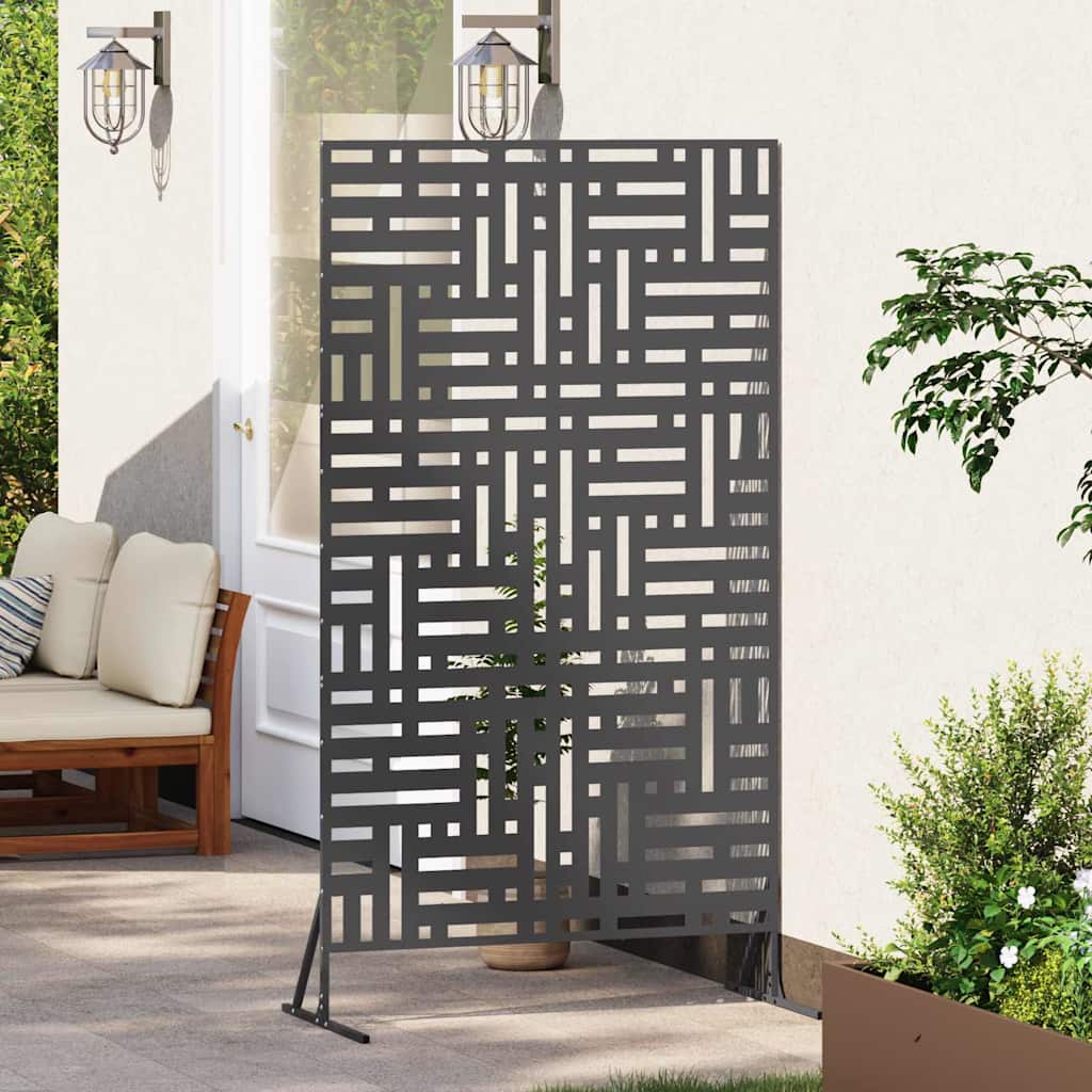 Sichtschutz 100 x 50 x 180 cm Stahl Schwarz