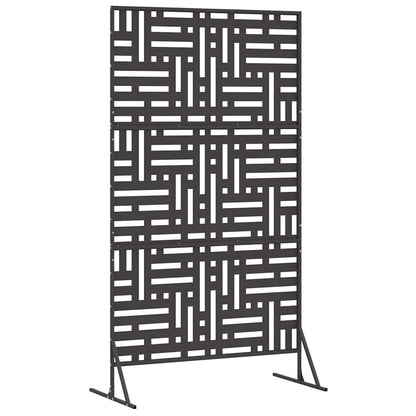 Sichtschutz 100 x 50 x 180 cm Stahl Schwarz