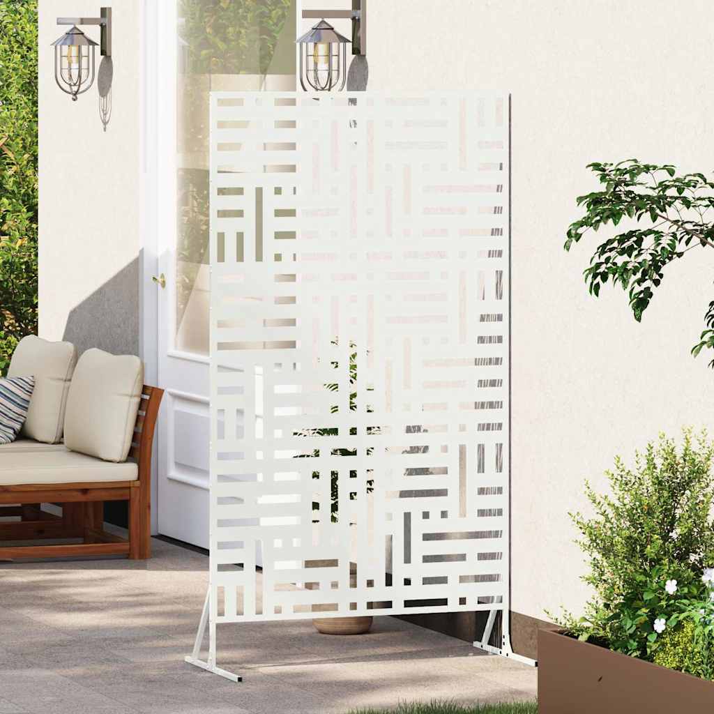 Sichtschutz 100 x 50 x 180 cm Stahl Weiß