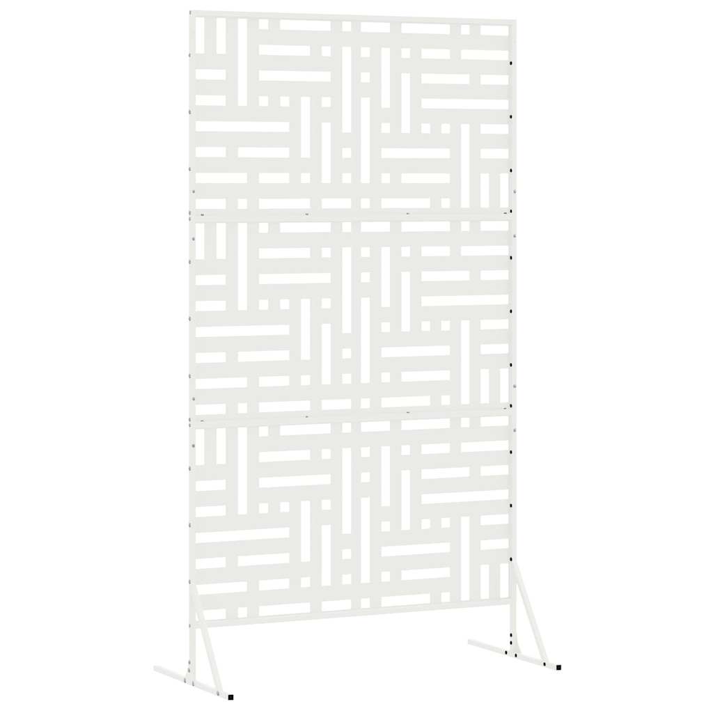 Sichtschutz 100 x 50 x 180 cm Stahl Weiß