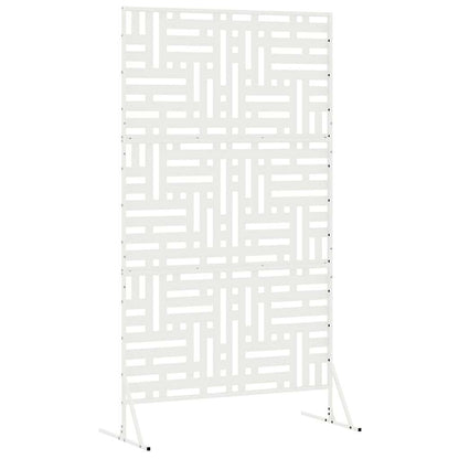 Sichtschutz 100 x 50 x 180 cm Stahl Weiß