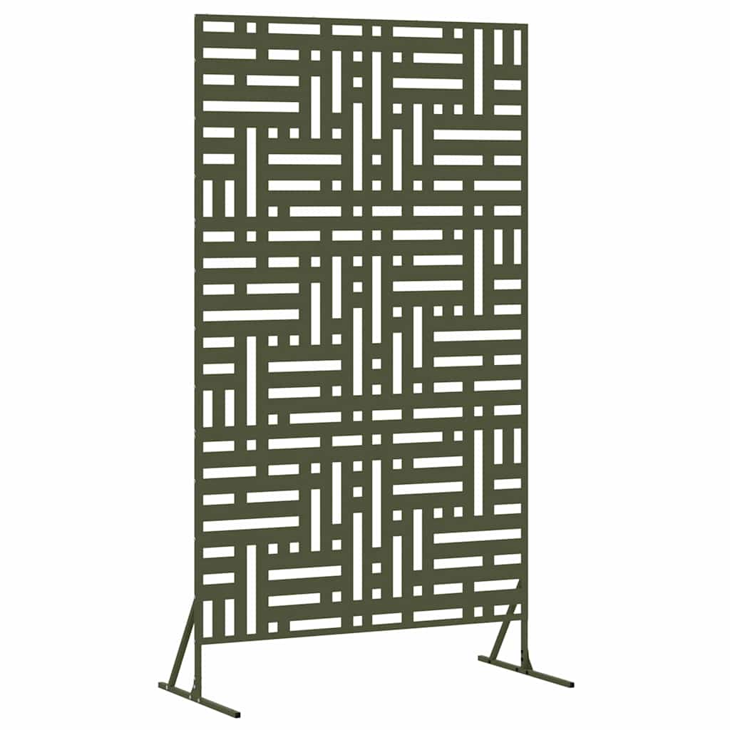 Sichtschutz 100 x 50 x 180 cm Stahl Olivgrün