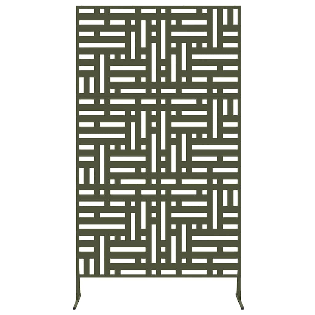 Sichtschutz 100 x 50 x 180 cm Stahl Olivgrün
