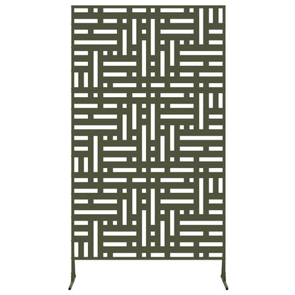 Sichtschutz 100 x 50 x 180 cm Stahl Olivgrün