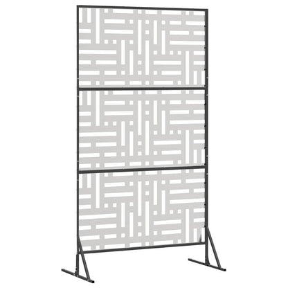 Sichtschutz 100 x 50 x 180 cm Edelstahl Silber