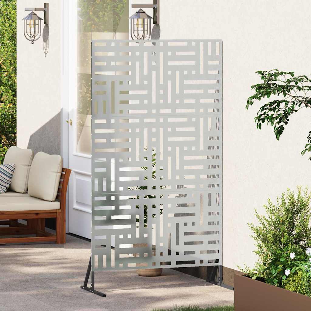 Sichtschutz 100 x 50 x 180 cm Verzinkter Stahl Silber