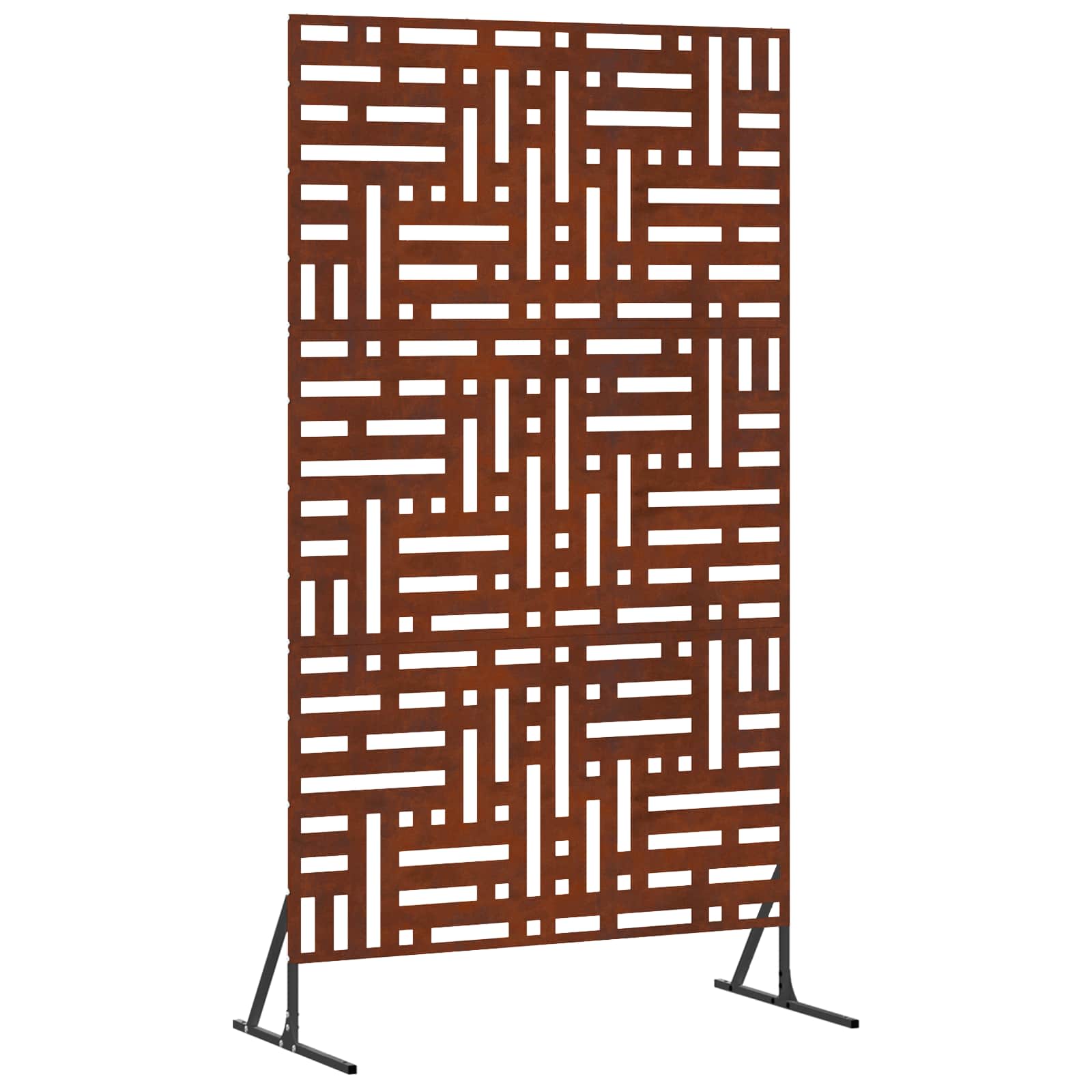 Sichtschutz 100 x 50 x 180 cm Wetterfeststahl Rostoptik