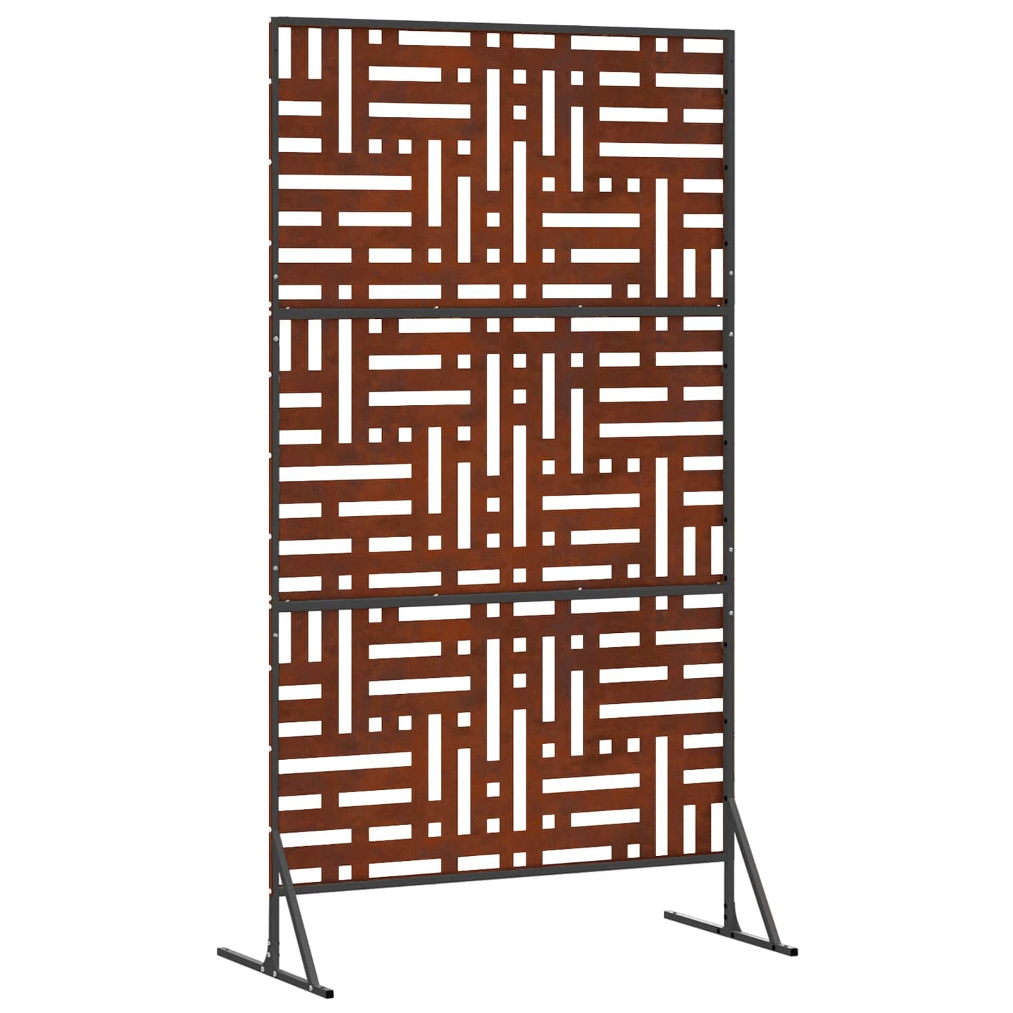 Sichtschutz 100 x 50 x 180 cm Wetterfeststahl Rostoptik