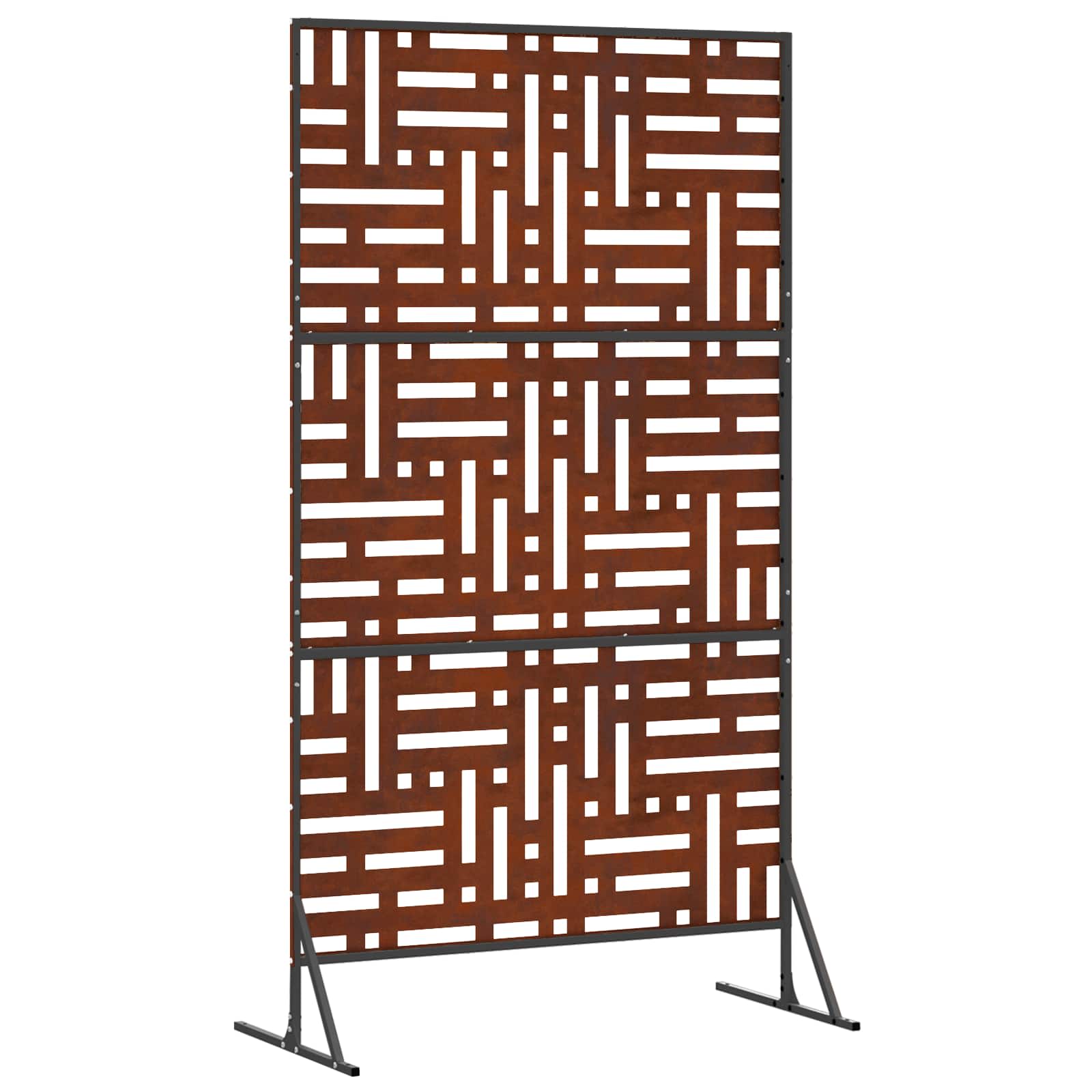 Sichtschutz 100 x 50 x 180 cm Wetterfeststahl Rostoptik
