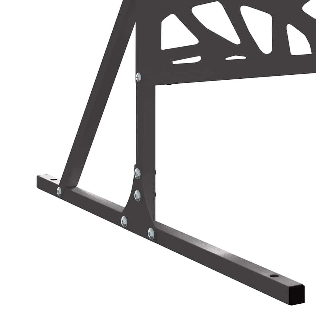 Sichtschutz 100 x 50 x 180 cm Stahl Schwarz