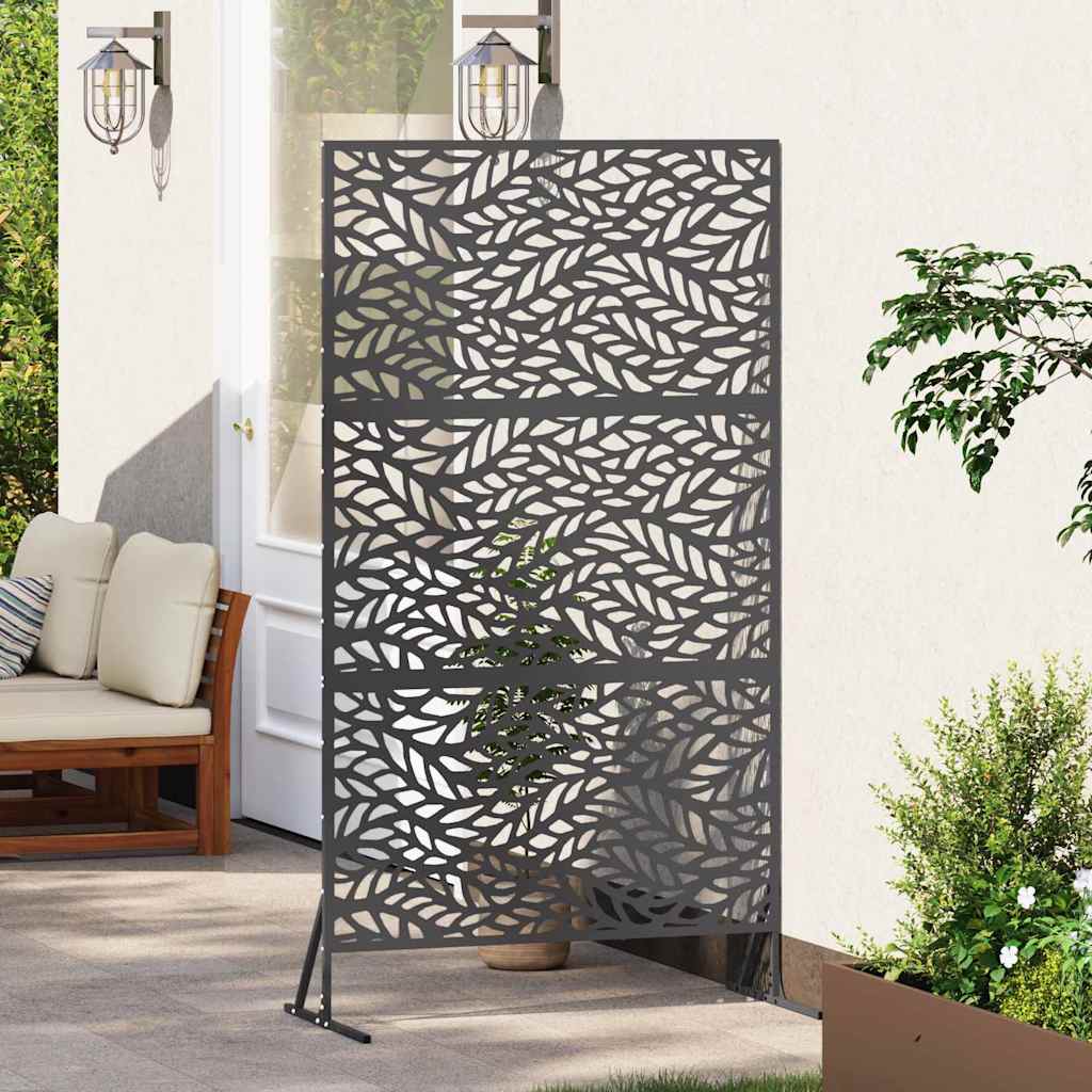 Sichtschutz 100 x 50 x 180 cm Stahl Schwarz