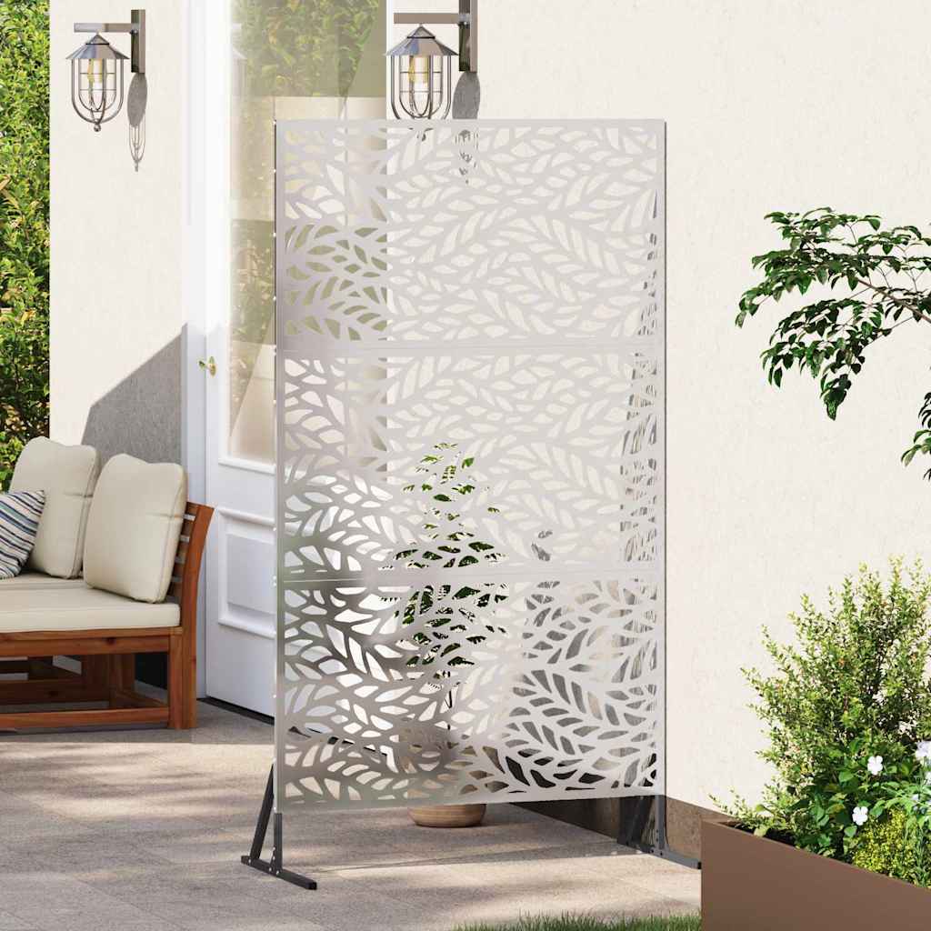 Sichtschutz 100 x 50 x 180 cm Edelstahl Silber