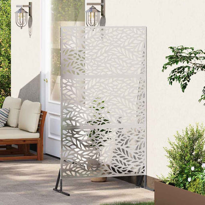 Sichtschutz 100 x 50 x 180 cm Edelstahl Silber