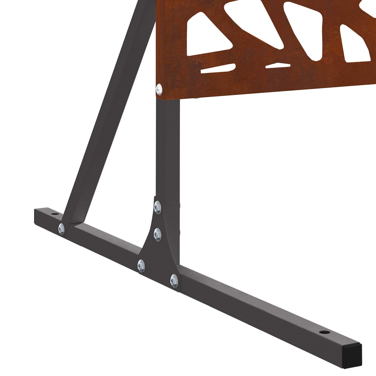 Sichtschutz 100 x 50 x 180 cm Wetterfeststahl Rostoptik