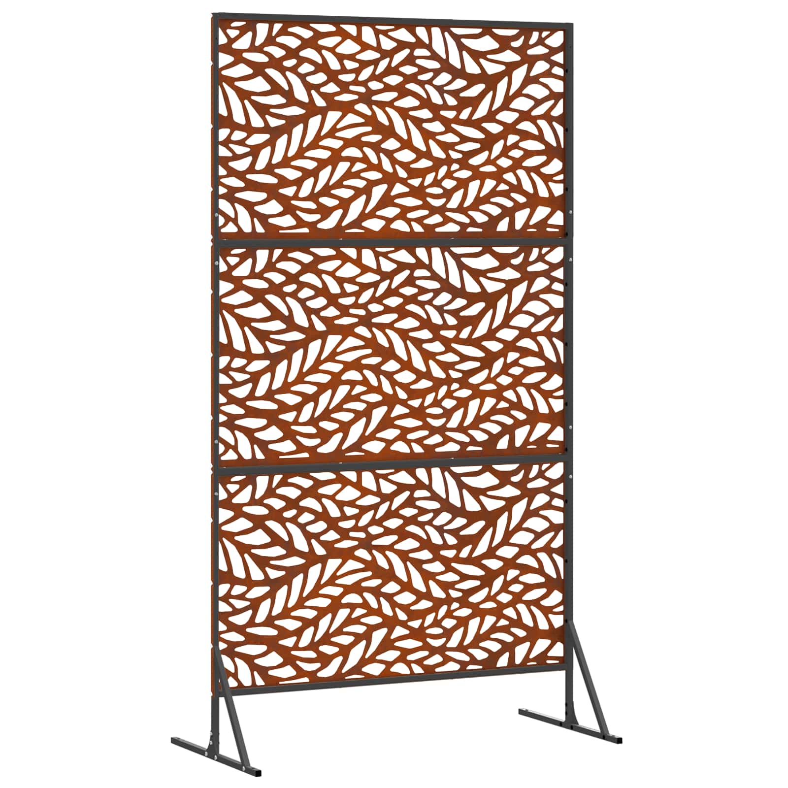 Sichtschutz 100 x 50 x 180 cm Wetterfeststahl Rostoptik