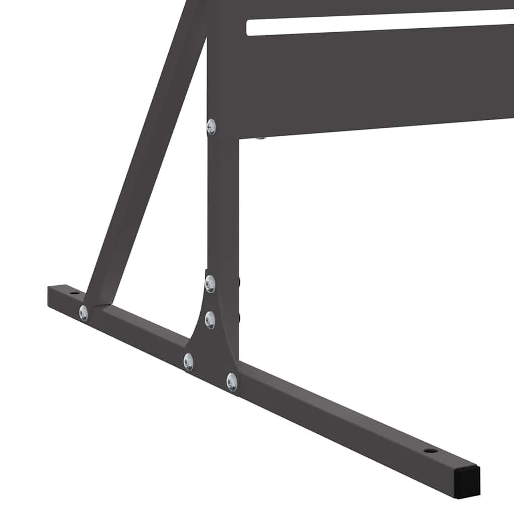 Sichtschutz 100 x 50 x 180 cm Stahl Schwarz