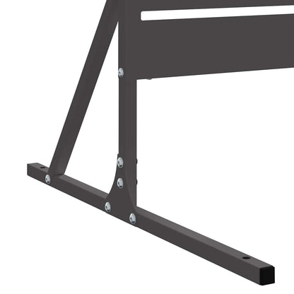 Sichtschutz 100 x 50 x 180 cm Stahl Schwarz