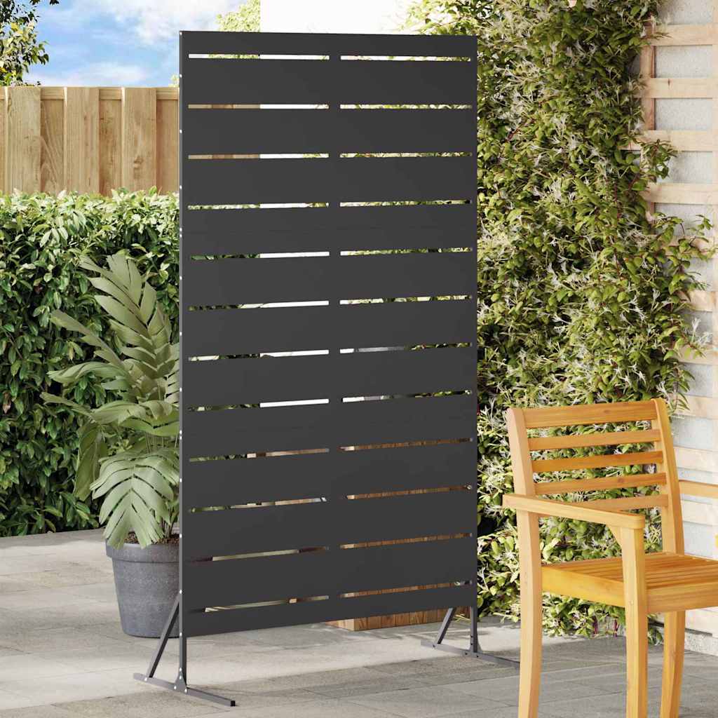 Sichtschutz 100 x 50 x 180 cm Stahl Schwarz