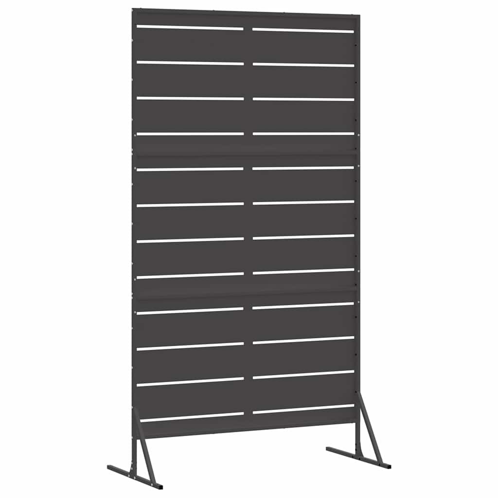 Sichtschutz 100 x 50 x 180 cm Stahl Schwarz