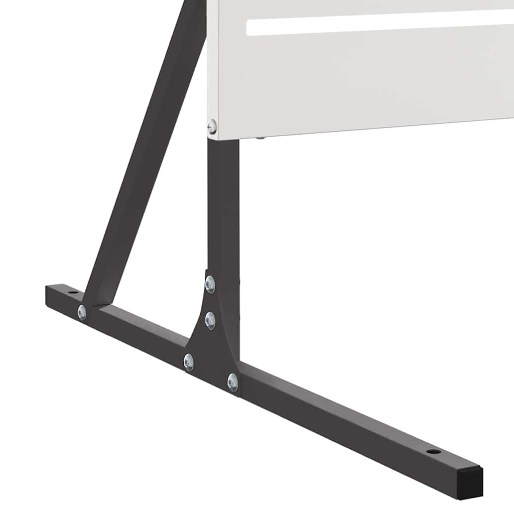 Sichtschutz 100 x 50 x 180 cm Edelstahl Silber