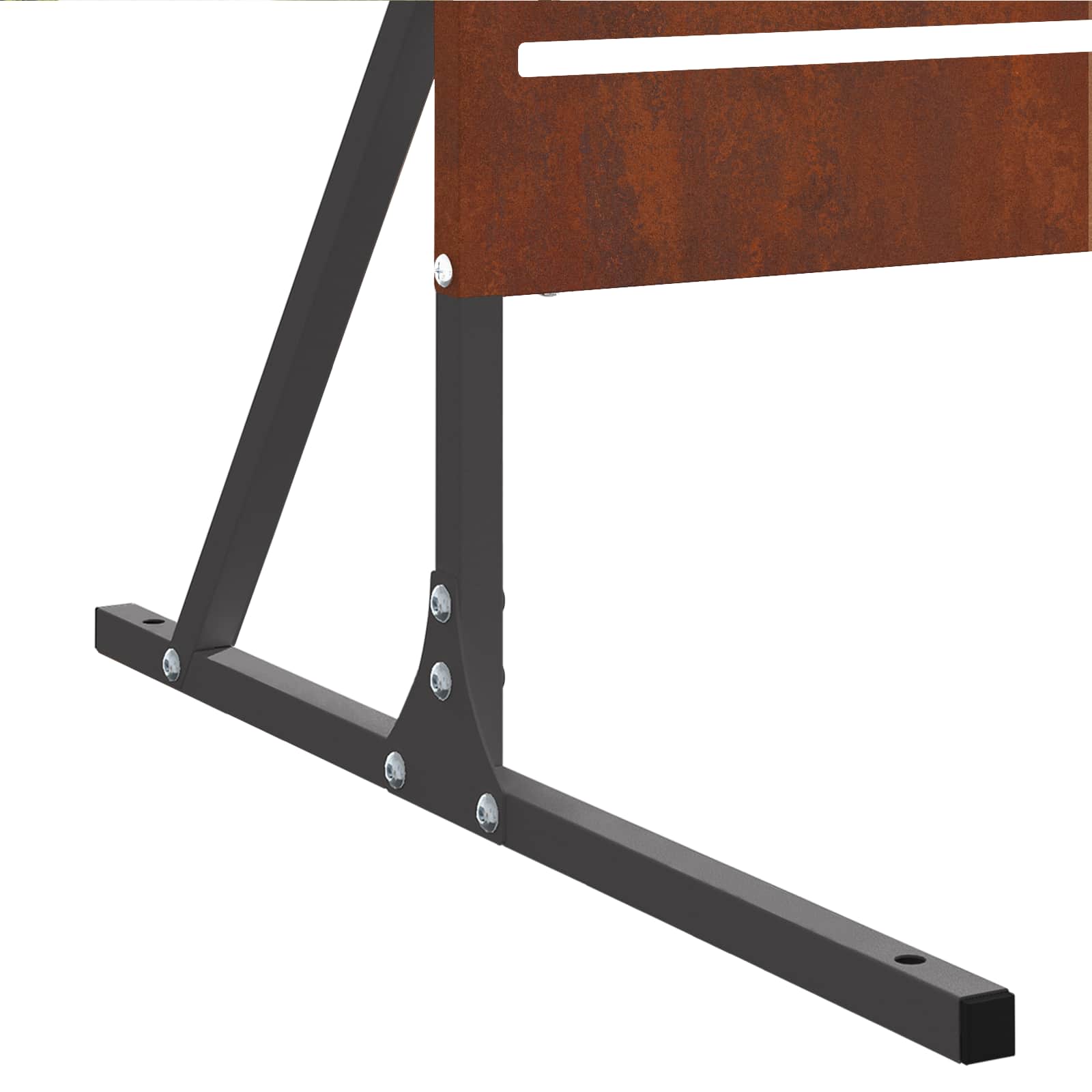 Sichtschutz 100 x 50 x 180 cm Wetterfeststahl Rostoptik