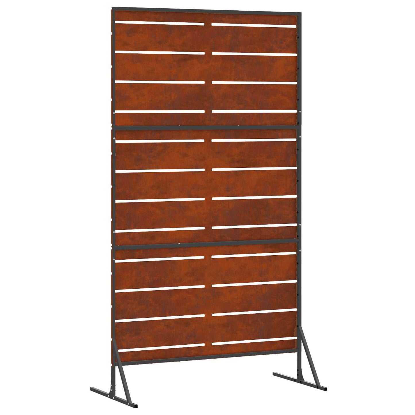 Sichtschutz 100 x 50 x 180 cm Wetterfeststahl Rostoptik