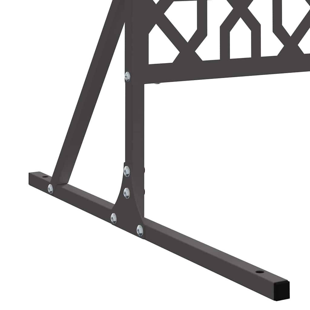 Sichtschutz 100 x 50 x 180 cm Stahl Schwarz