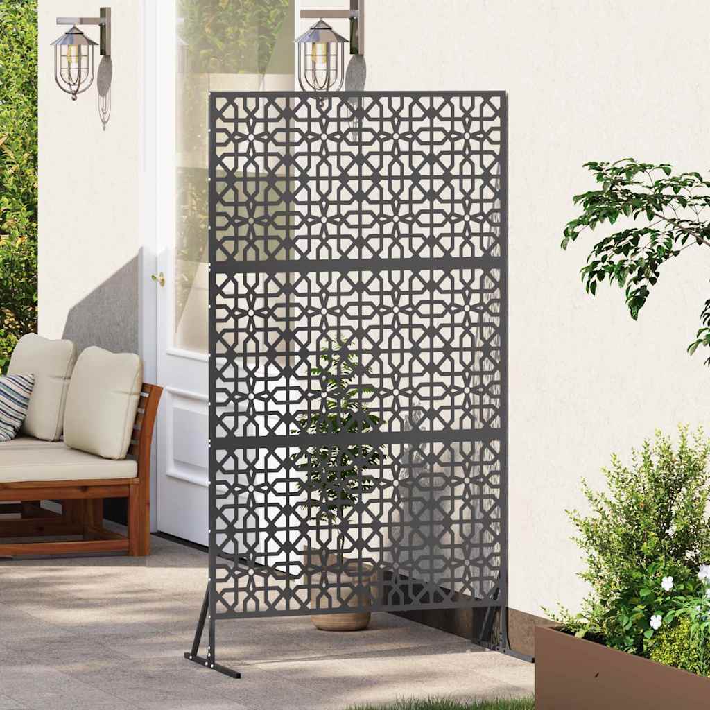 Sichtschutz 100 x 50 x 180 cm Stahl Schwarz