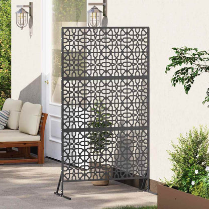 Sichtschutz 100 x 50 x 180 cm Stahl Schwarz