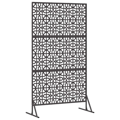 Sichtschutz 100 x 50 x 180 cm Stahl Schwarz