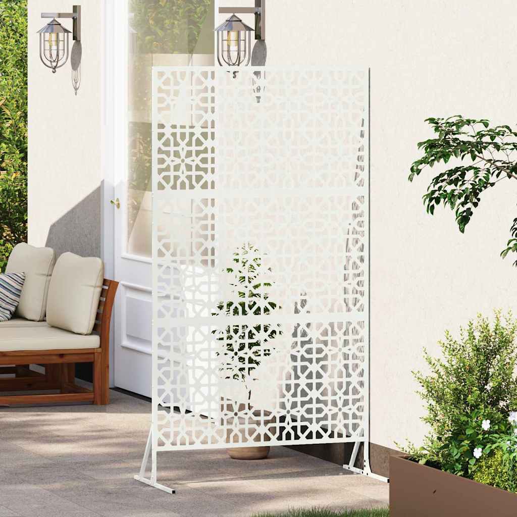 Sichtschutz 100 x 50 x 180 cm Stahl Weiß