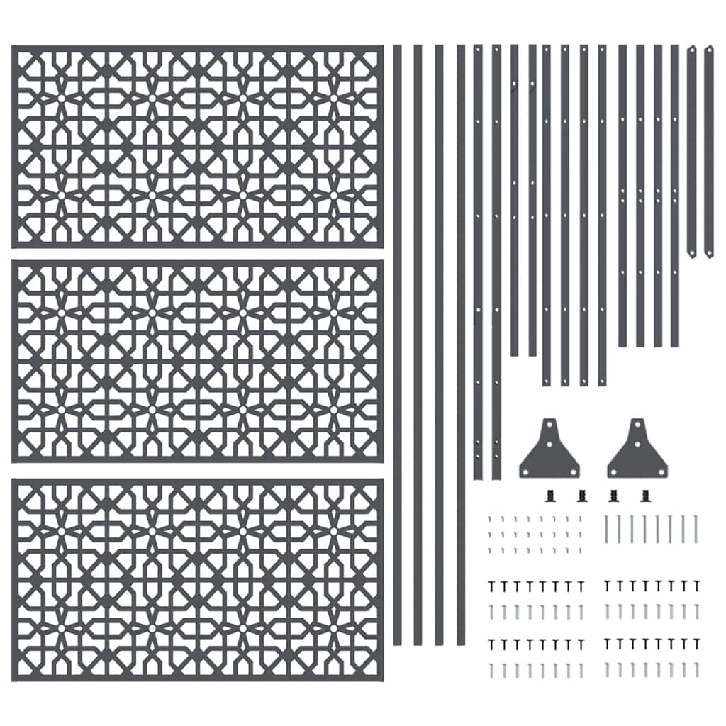 Sichtschutz 100 x 50 x 180 cm Stahl Anthrazit