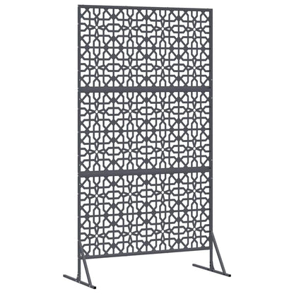 Sichtschutz 100 x 50 x 180 cm Stahl Anthrazit