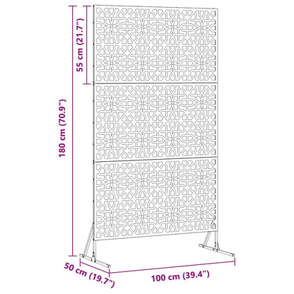 Sichtschutz 100 x 50 x 180 cm Stahl Anthrazit