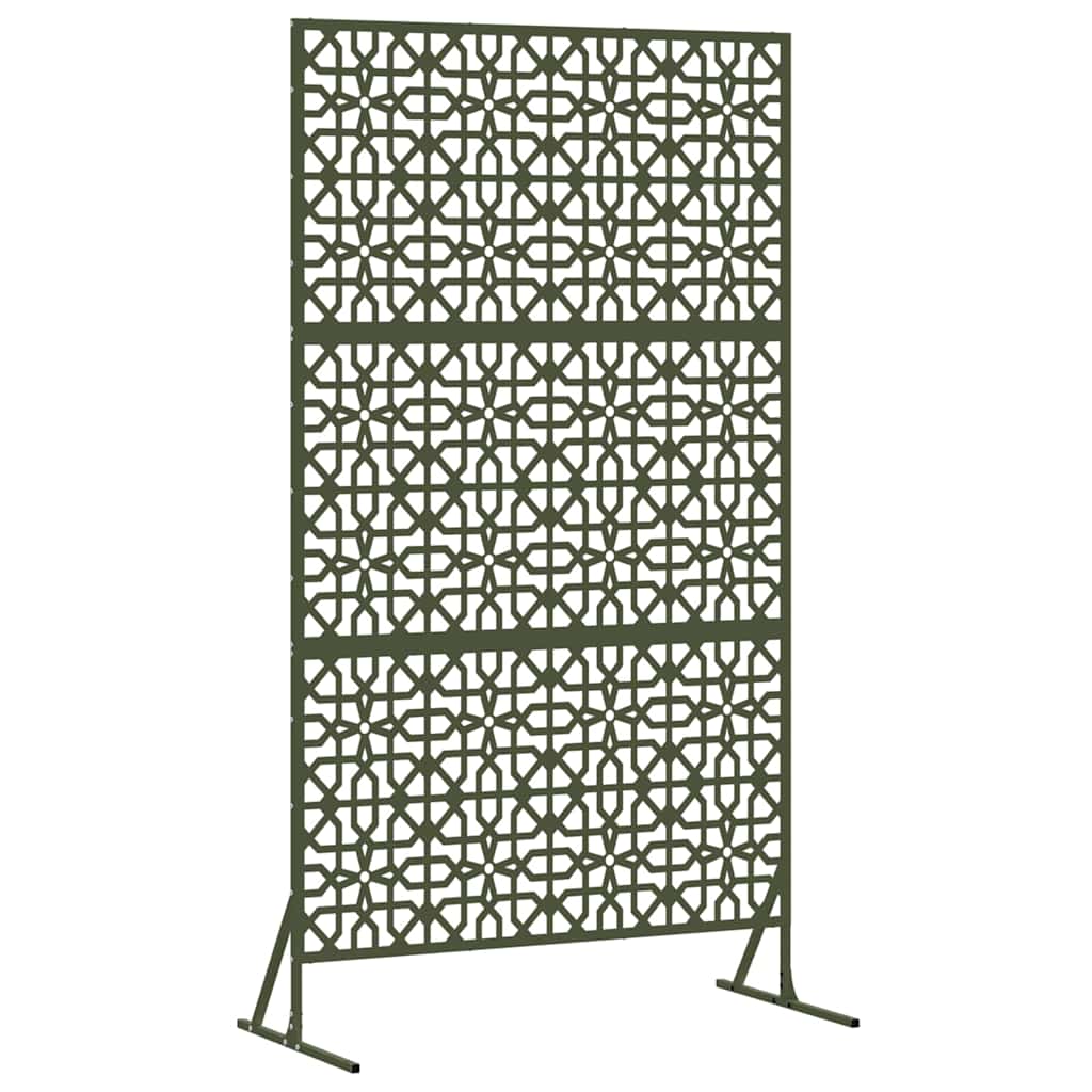 Sichtschutz 100 x 50 x 180 cm Stahl Olivgrün