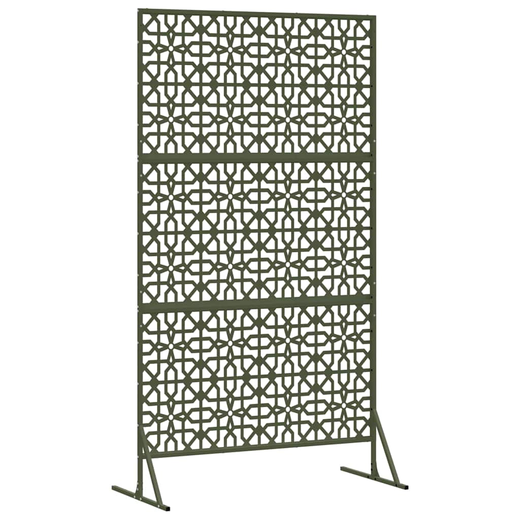 Sichtschutz 100 x 50 x 180 cm Stahl Olivgrün