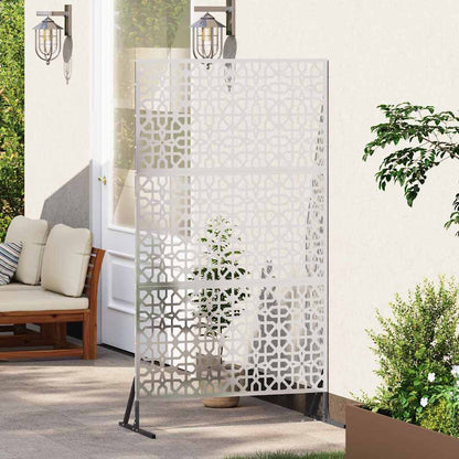 Sichtschutz 100 x 50 x 180 cm Edelstahl Silber