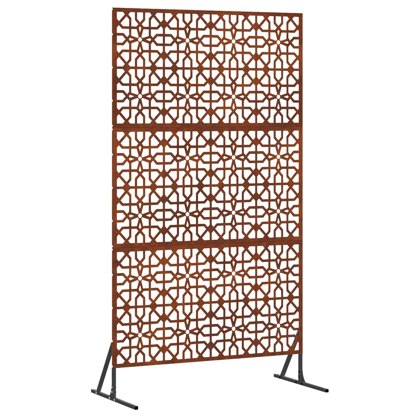 Sichtschutz 100 x 50 x 180 cm Wetterfeststahl Rostoptik