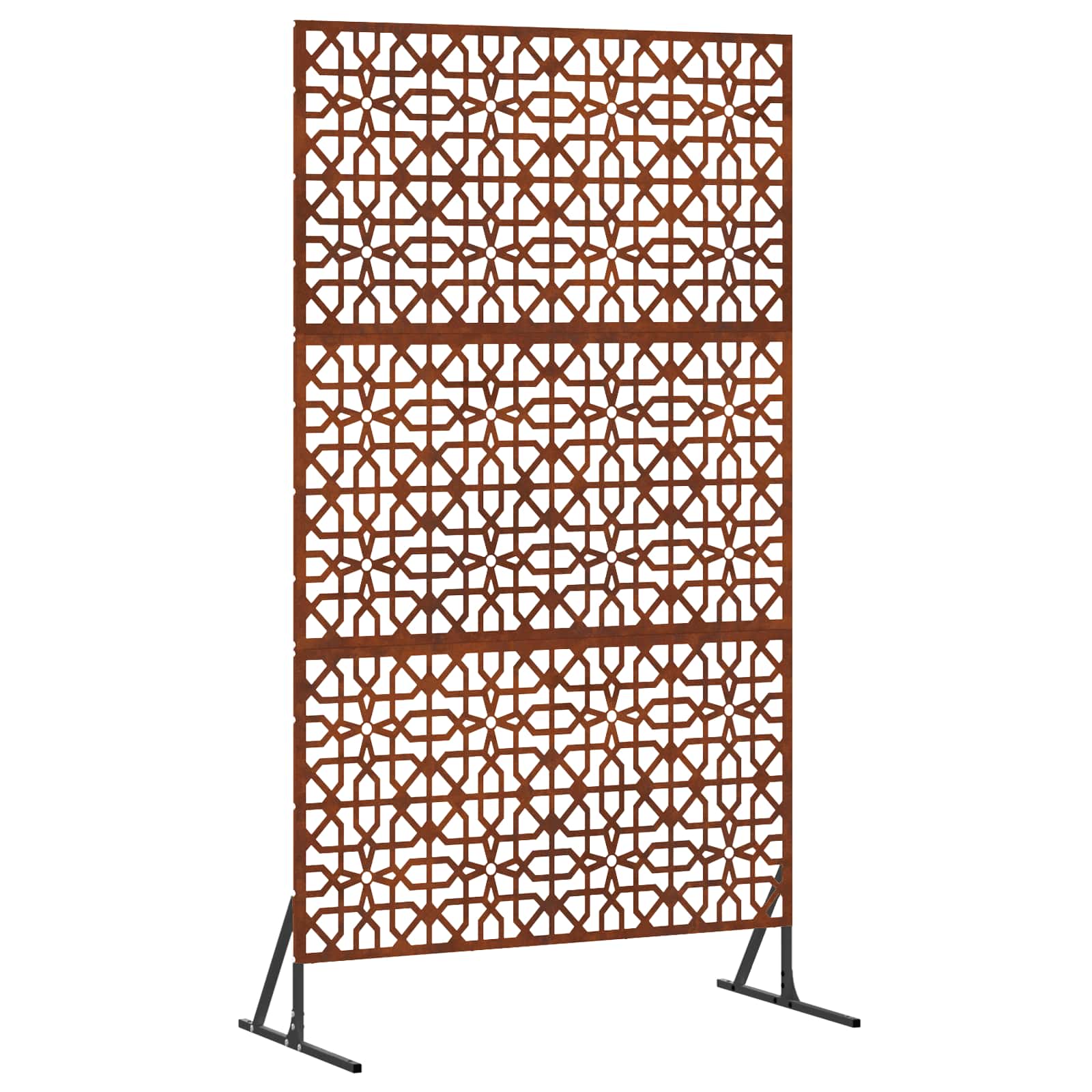Sichtschutz 100 x 50 x 180 cm Wetterfeststahl Rostoptik